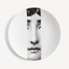 Fragment<Fornasetti Wall Plate Tema E Variazioni N.33 White/Black