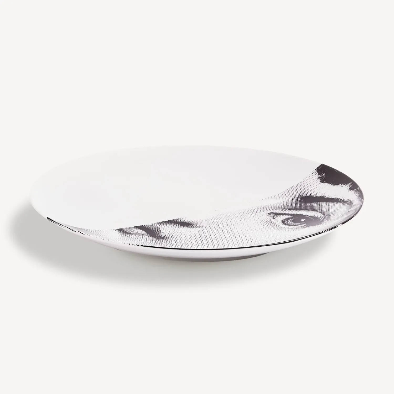 Fragment<Fornasetti Wall Plate Tema E Variazioni N.31 White/Black