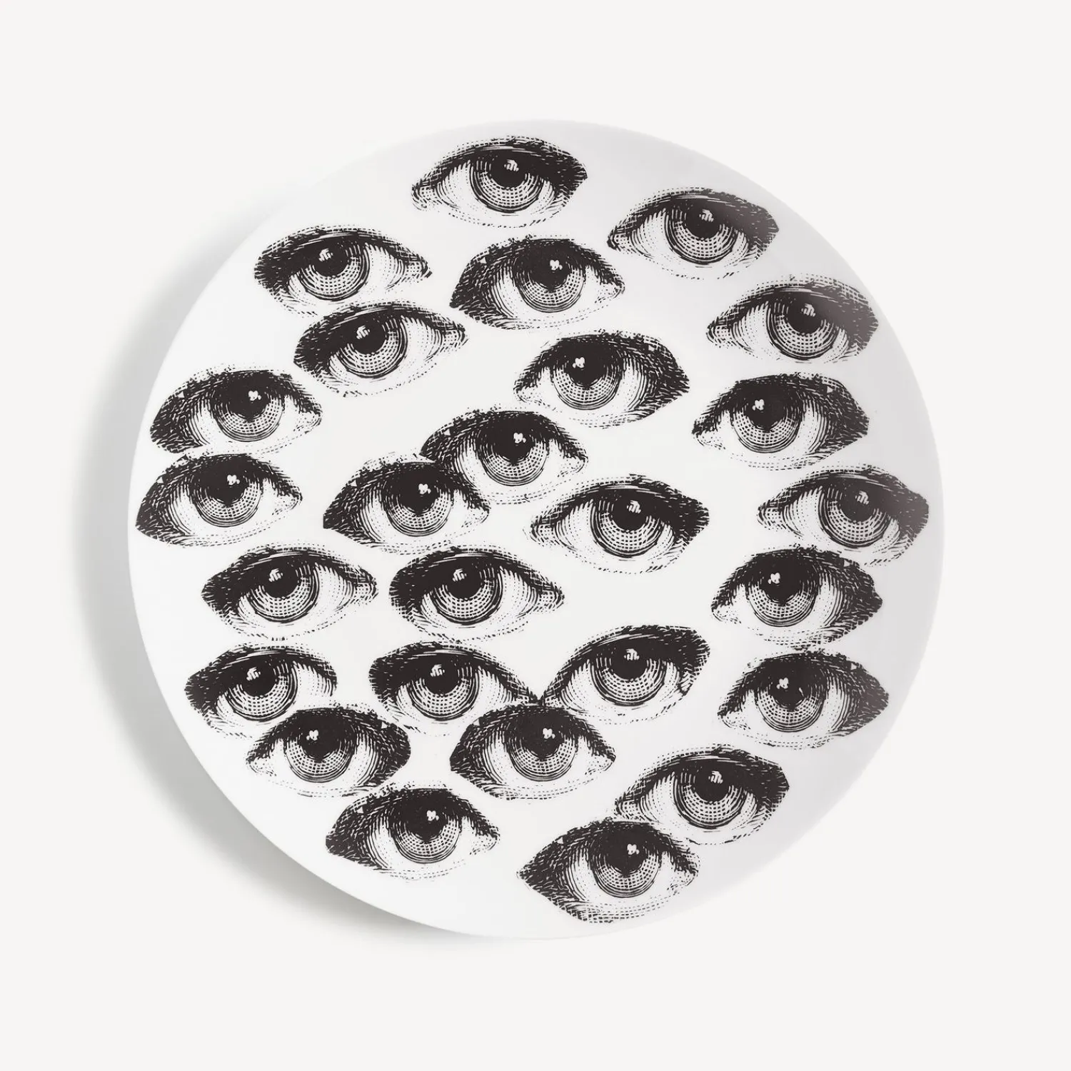 Repetition<Fornasetti Wall Plate Tema E Variazioni N.168 White/Black
