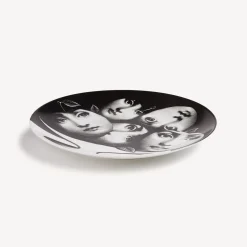 Fruit<Fornasetti Wall Plate Tema E Variazioni N.104 White/Black
