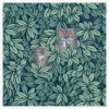 Wallpaper<Fornasetti Wallpaper Foglie E Civette Viridian