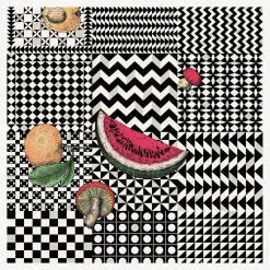 Wallpaper<Fornasetti Wallpaper Frutta E Geometrico Original