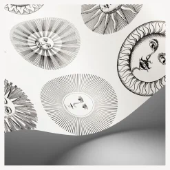 Wallpaper<Fornasetti Wallpaper Soli Black And White